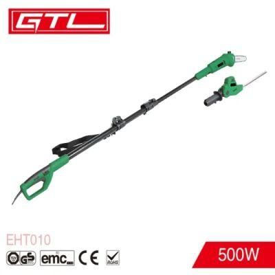 500W 2 in 1 Electric Power Toole Garden Pole Pruner, Pole Hedge Trimmer, Pole Chain Saw (EHT010)