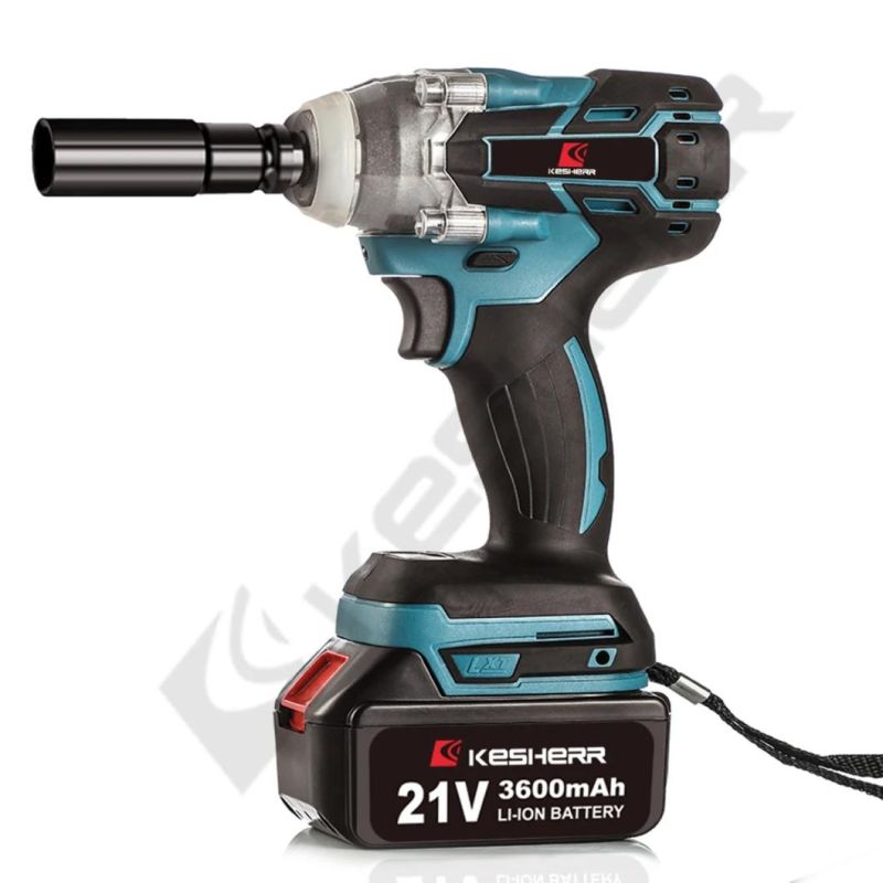 High Torque 20V Industry Lithium Battery Power Tools Charger Cordless Impact Electric Wrench