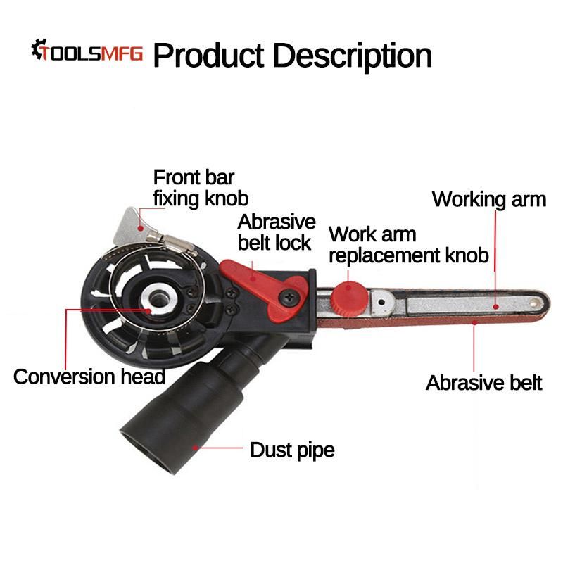 Toolsmfg M14 Angle Grinder Attachments Angle Grinder Conversion Belt Machine