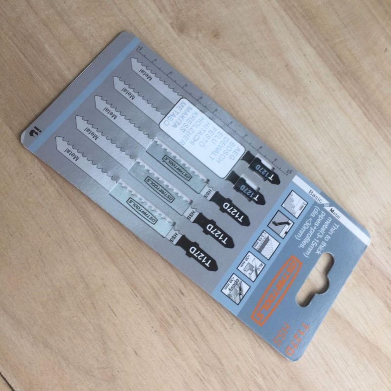 T127D HSS Jigsaw Blades for Curved Cutting Nonferrous Metal Aluminum Glassfibre Reinforced