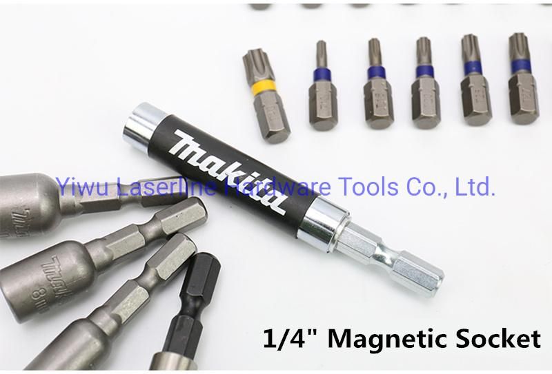 Original Makita Professional Tool Accessory B-55697, Makita 43PCS Screw Driver Bit Set, Screw Driver Bits& Magnetic Socket