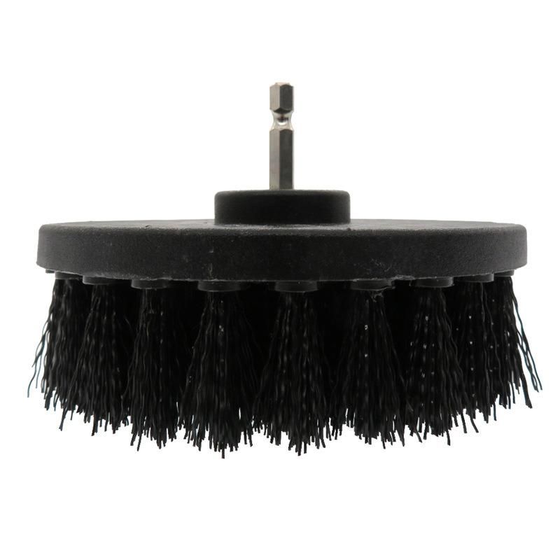Electric Cleaning Brush 4-Piece Black Kitchen Cleaning Brush Car Beauty 2/3.5/4/5 Inch