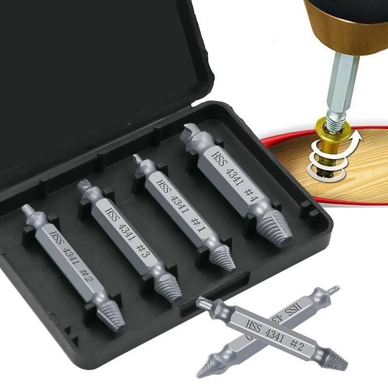 6PCS Damaged Screw Extractor Drill Bit Set Easily Take out Broken Screw, Bolt Remover Stripped Screws Extractor Demolition Tools