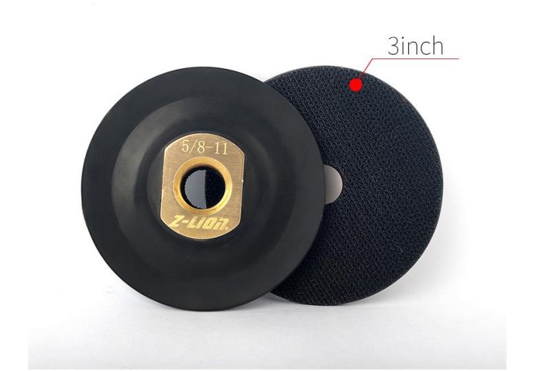 3inch Flexible Snail-Locked Diamond Polishing Pad Backer for Angle Grinder