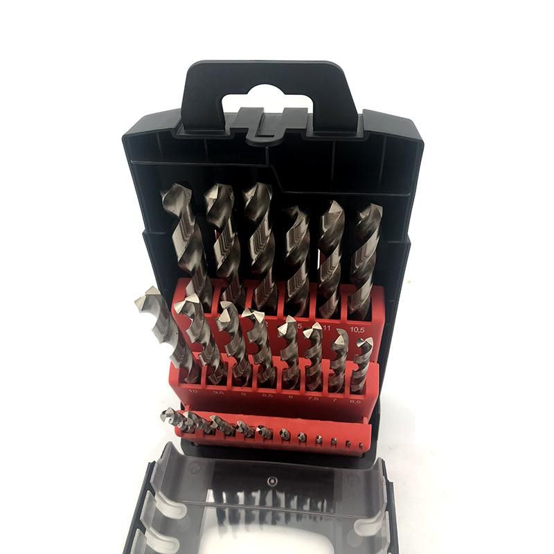 25PCS HSS Twist Drill Bit Set 1mm-13mm Bright Cobalt Surface Treatment Titanium Drill Bit