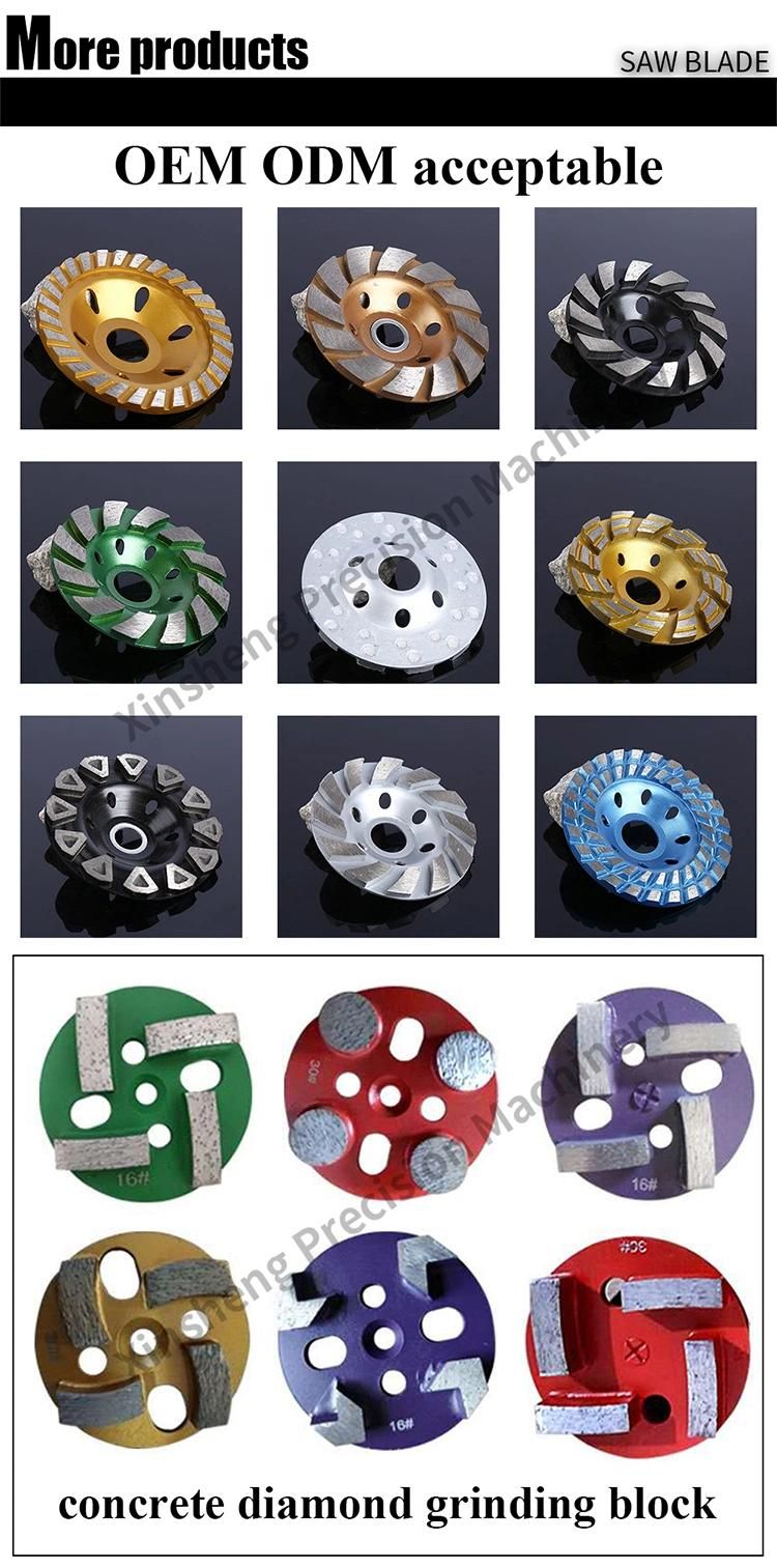 Diamond Double Row Segment Grinding Cup Wheel Disc Bowl Shape for Stone Granite Marble Concrete Tile
