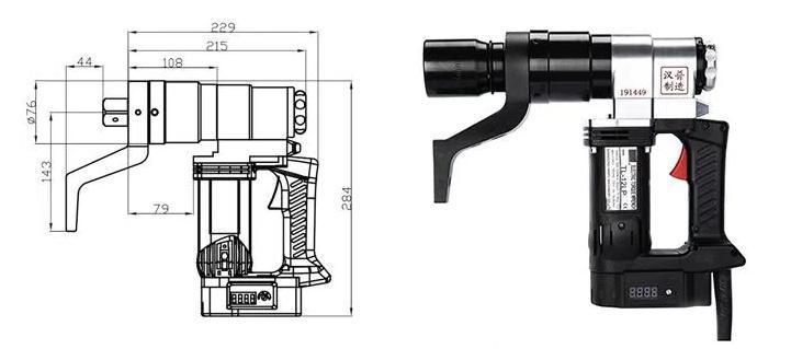 Tn Series 1200nm Torque Wrench Gun Hex Bolts M24 M22