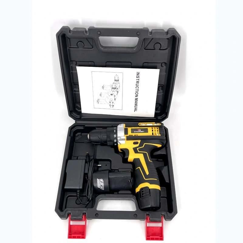 Cg-2020yellow Double Speed 12V 16.8V 21V Li-on Lithium Battery Professional Manufacturer Hand Rechargeable Forward and Reverse Impact Cordless Drill