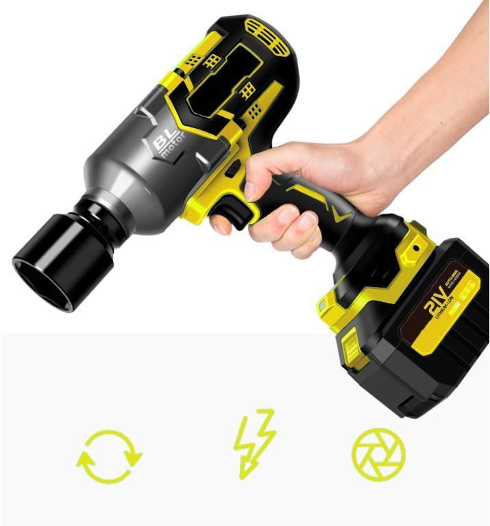 China Factory Power Tools 21V 750n. M. Brushless Impact Wrench with 4.0A Battery Cordless Drill Electric Tool Power Tool