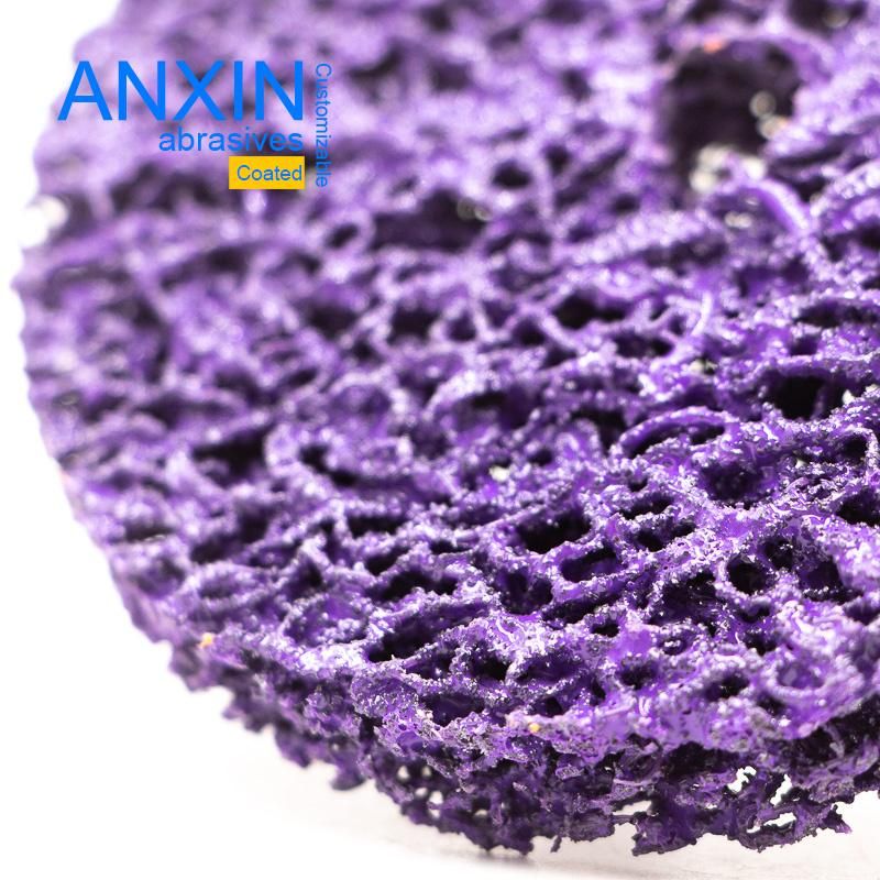 Purple Color Paint Removing Cleaning Pad 115mm 8mm Hole