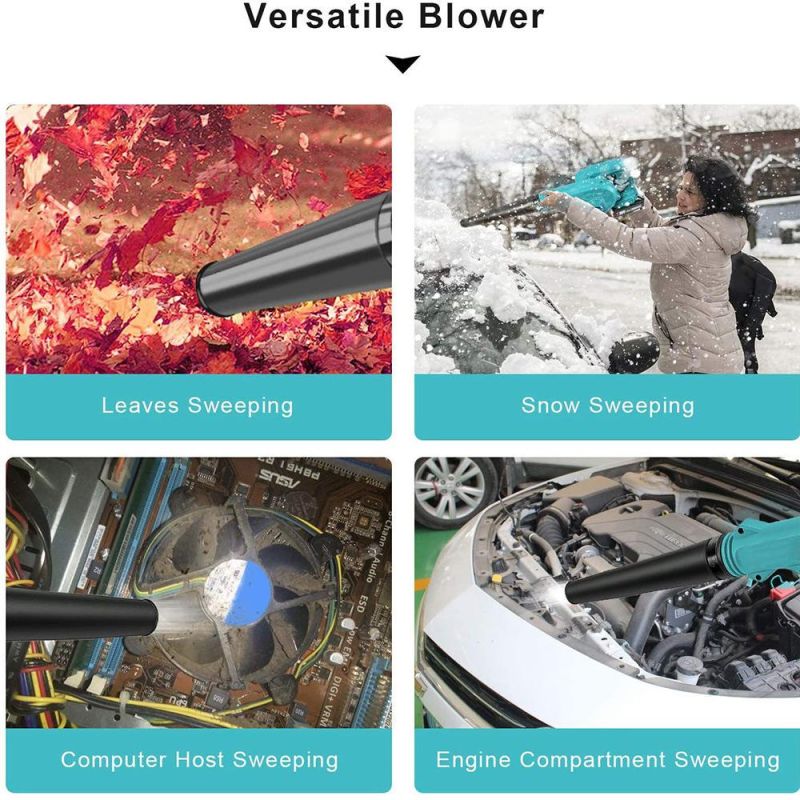Electric Battery Powered Garden Leaf Lithium Lightweight Cordless Blower Idea for Home/Garden/ Patio/Car/Pet Hair/Engine Compartment (CDBL018)