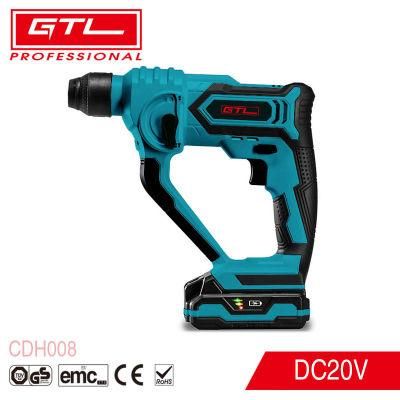 18V Lithium Electric Drill Power Tools Cordless Impact Drill Variable Speed Hammer with SDS Plus Chuck (CDH008)