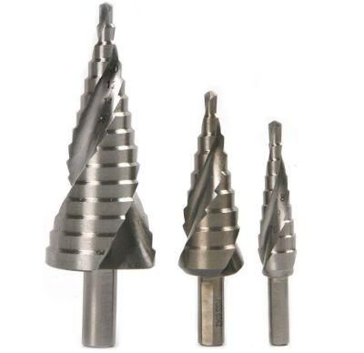 3PCS Groove Step Drill Bit Set