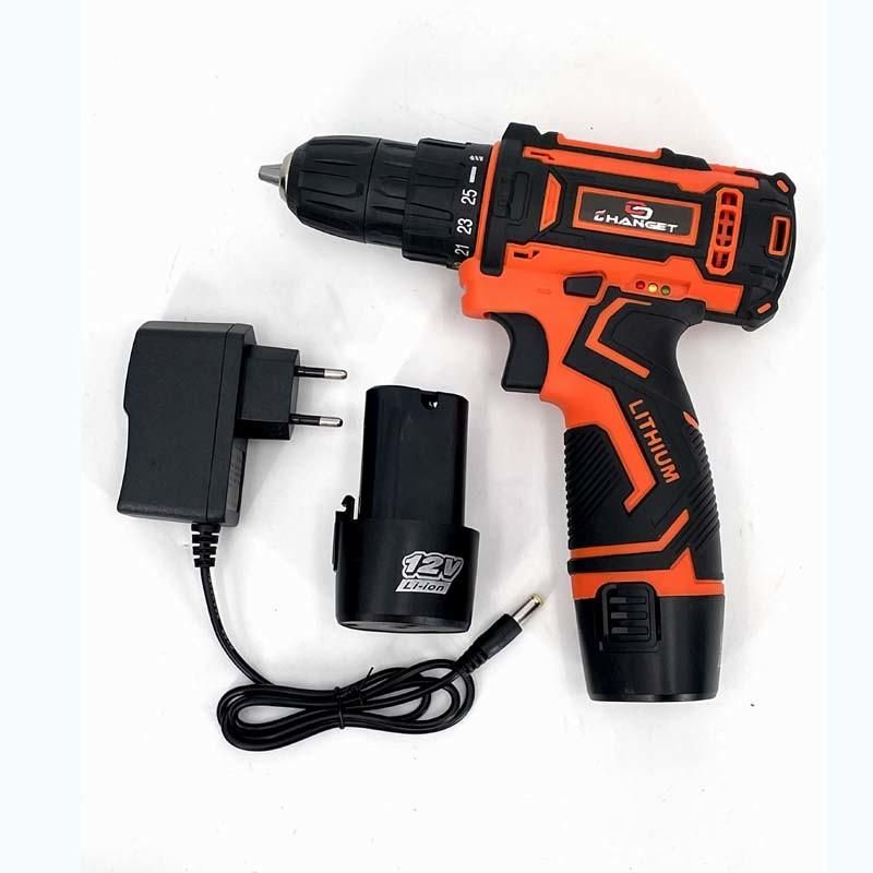 Power Tools Electric Impact Drill 12V Li-ion Battery Cordless Drill