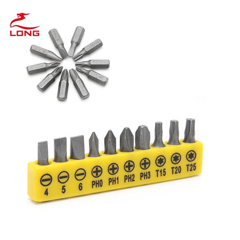 S2 Material Single End Screwdriver Bits Brown Finishing Insert Bits