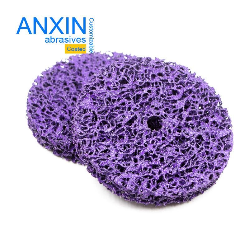 Purple Color Paint Removing Cleaning Pad 115mm 8mm Hole