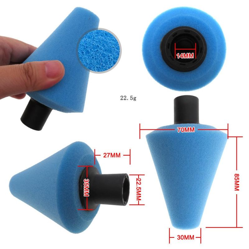 Cross-Border Supply 70mm Chamfering Car Polishing Sponge Waxing Wheel Hub Sponge Brushing Car Sponge Wheel Cleaning