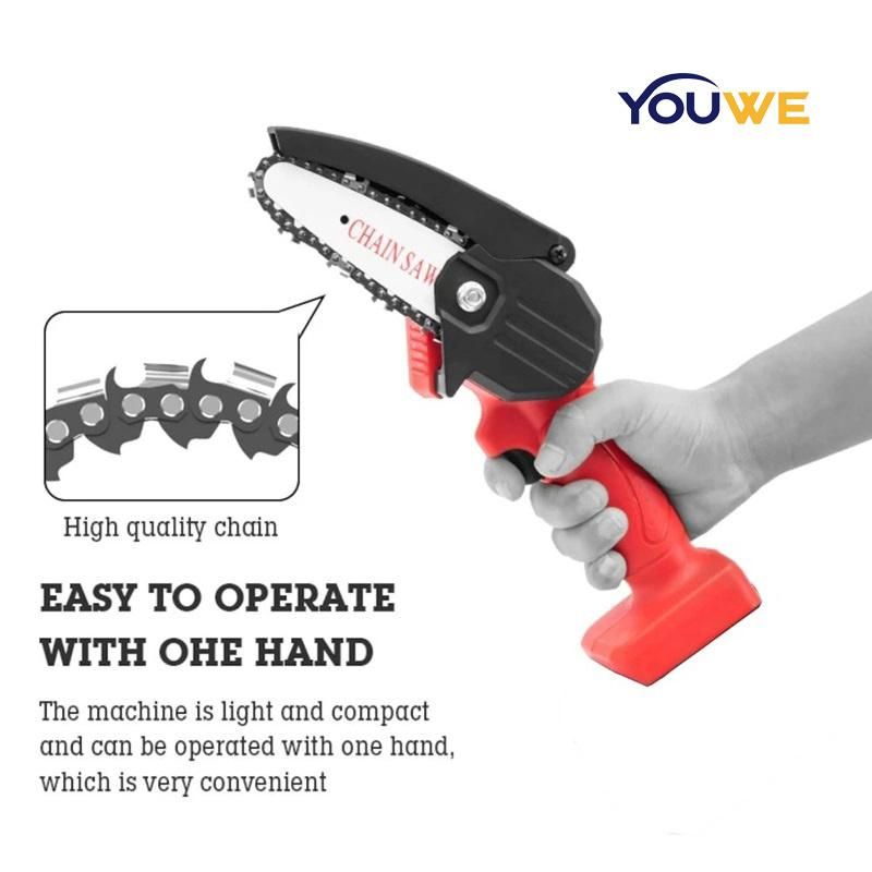 Lithium Battery Chainsaw 6" with Auto Filler Oil with High Quality Chain.