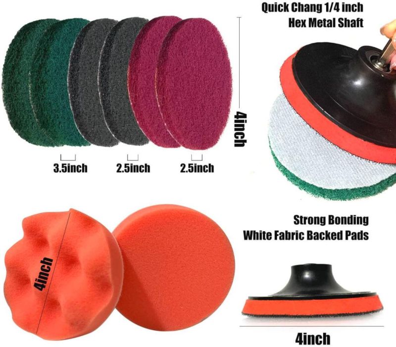 Cross-Border Supply Cleaning Brush Car Beauty Cleaning 26-Piece Detail Brush Red Kitchen Stain Removal Electric Drill Brush Head