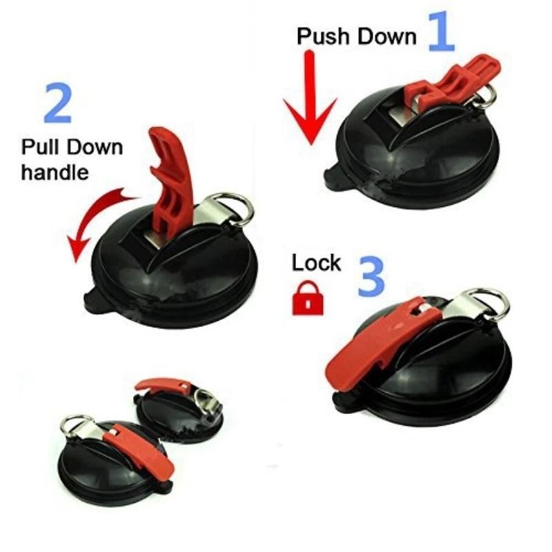 Suction Cup Anchor Vacuum Suction Cup Anchor with Safety Hooks Suction Cup Hooks for Car Kitchen Bathroom Wyz15538
