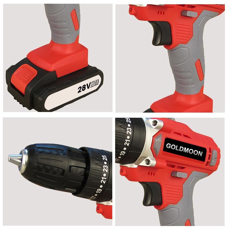 Speed 0-500rpm 0-2000rpm Goldmoon Carton LED Light Power Tools Set