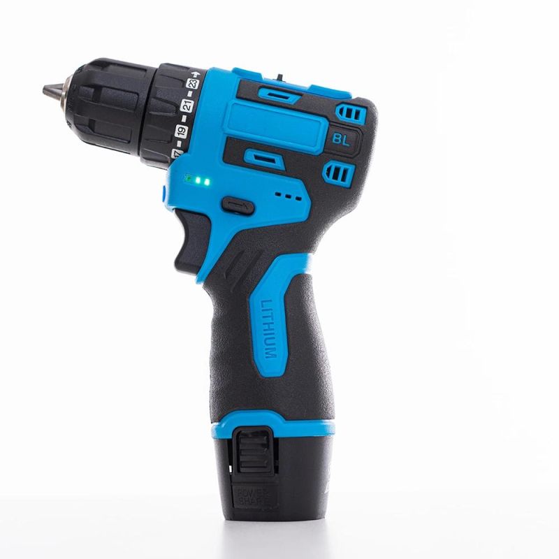 12V Impact Cordless Brushless Compact Drill Electric Drill with 2-Speed Lithium-Ion Battery Drill