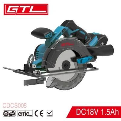 Power Tools DC18V 1.5ah Li-ion Battery Cordless Circular Saw (CDCS005)