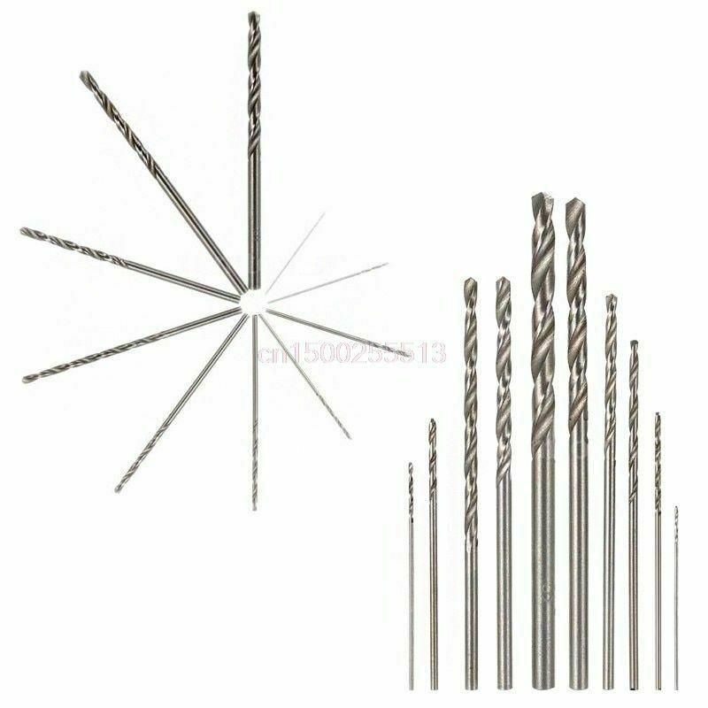 10PCS Mini High Speed White Steel Twist Drill Set