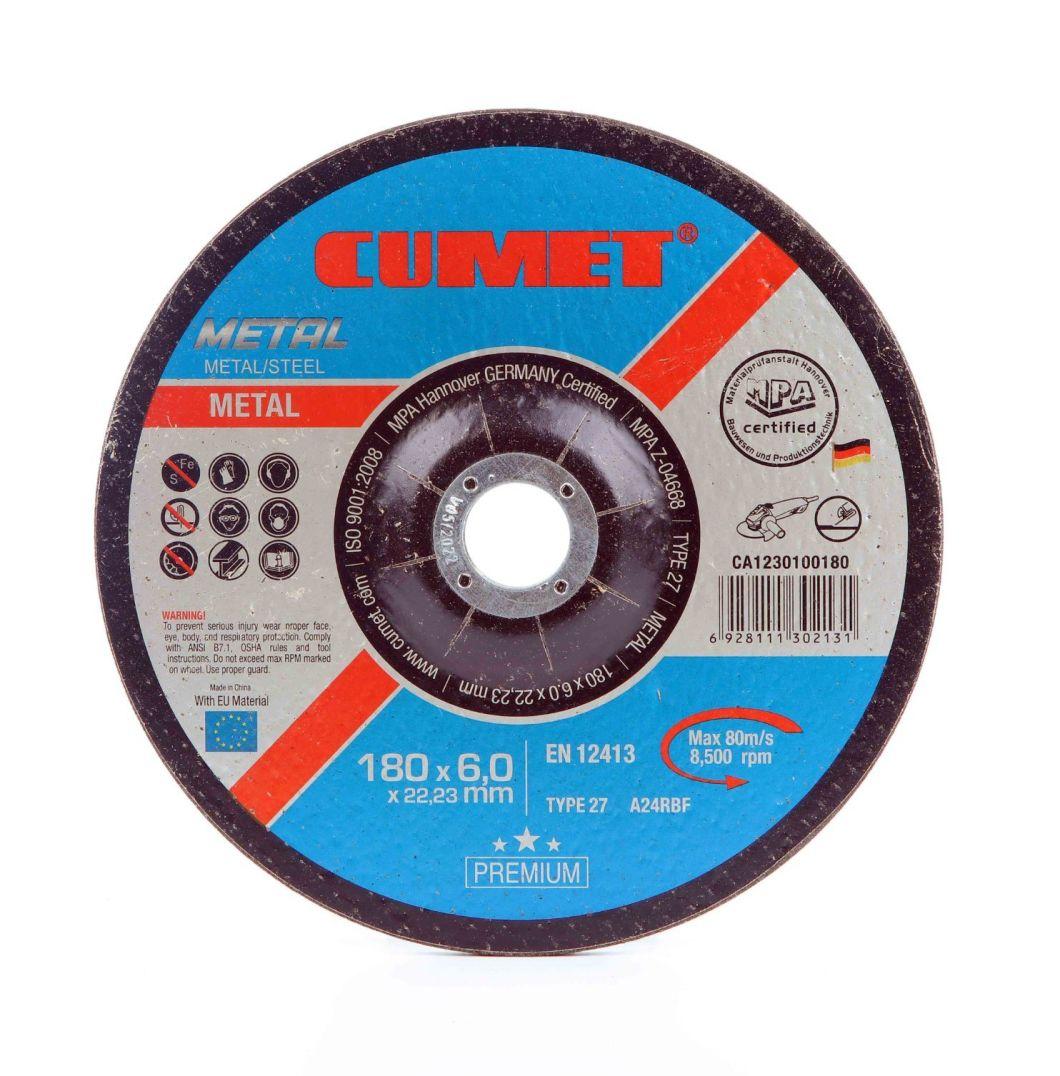 Cumet 7′ ′ Grinding Wheel for Metal Inox Abrasive with MPa Certificate