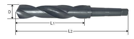 Rolled HSS Taper Shank Twist Drill -DIN345