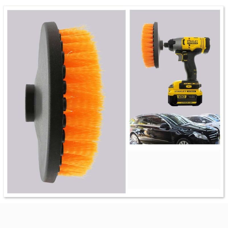 Electric Cleaning Brush 6 Inch Hollow Rodless M14-2 Orange Electric Cleaning Brush Head