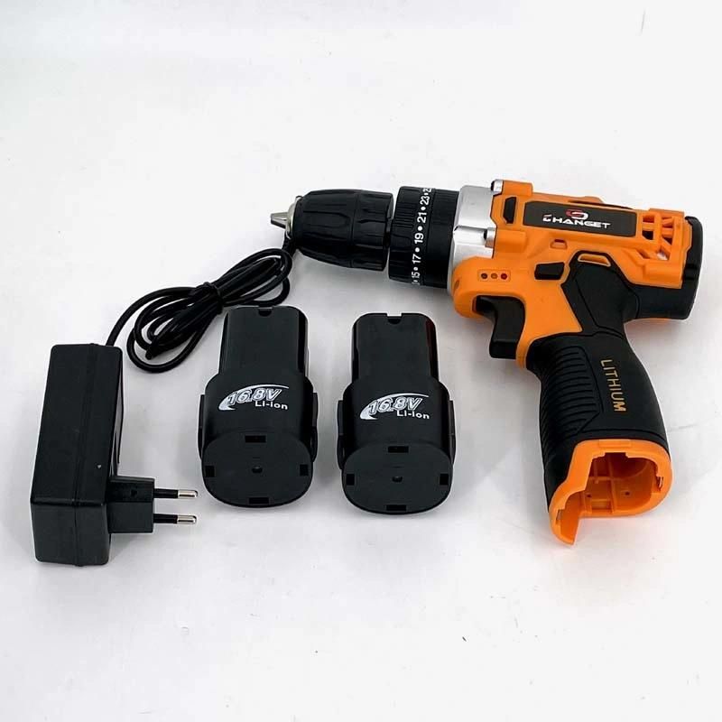 Cg-2003orange Impact Double Speed 12V 16.8V 21V Li-on Lithium Battery Professional Manufacturer Hand Rechargeable Forward and Reverse Impact Cordless Drill