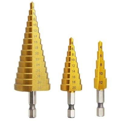 3PCS High-Speed Steel Step Drill Bit