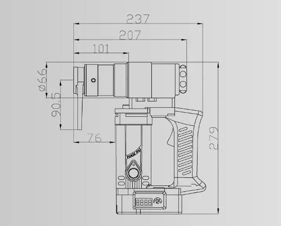 Hanpu Portable Electric Torque Wrench Tn-3b 100-300n. M Tighten 1/2 "5/8" High Strength Bolt