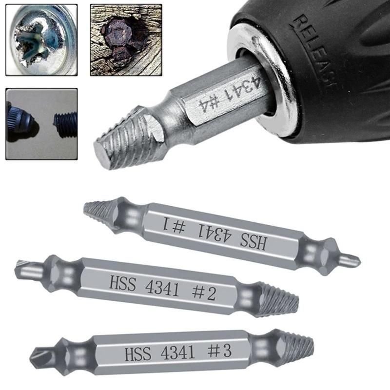 6PCS Damaged Screw Extractor Drill Bit Set Easily Take out Broken Screw, Bolt Remover Stripped Screws Extractor Demolition Tools