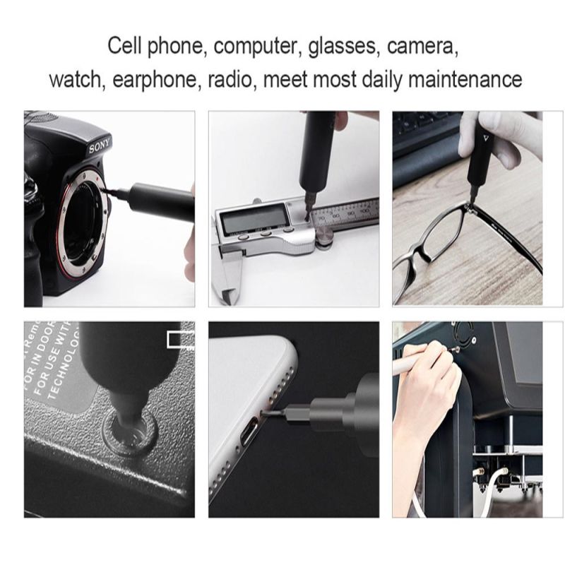 20 in One Precision Screwdriver Set Lithium Precision Electric Screwdriver Portable All Aluminum Charging Maintenance Mobile Phone Dismantling Tool Set