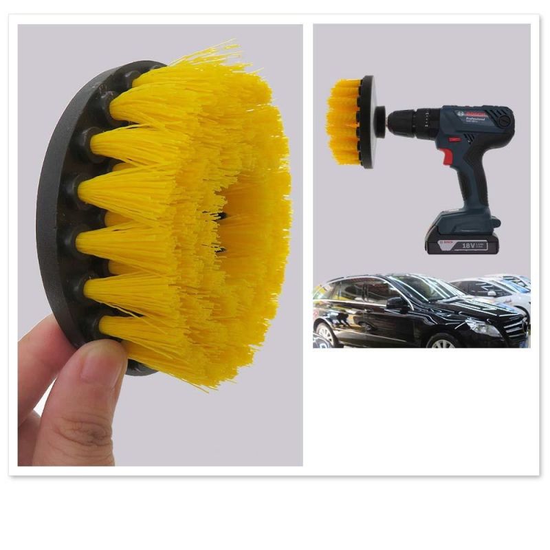 4 Inch Hollow Rodless M14-2 Electric Cleaning Brush Yellow Disc Brush Cleaning Brush