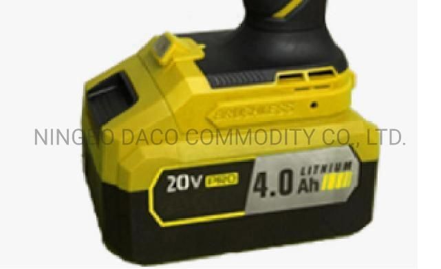 High-Quality 20V 4000mAh Lithium Battery Brushless Impact Drill Electric Tool Power Tool