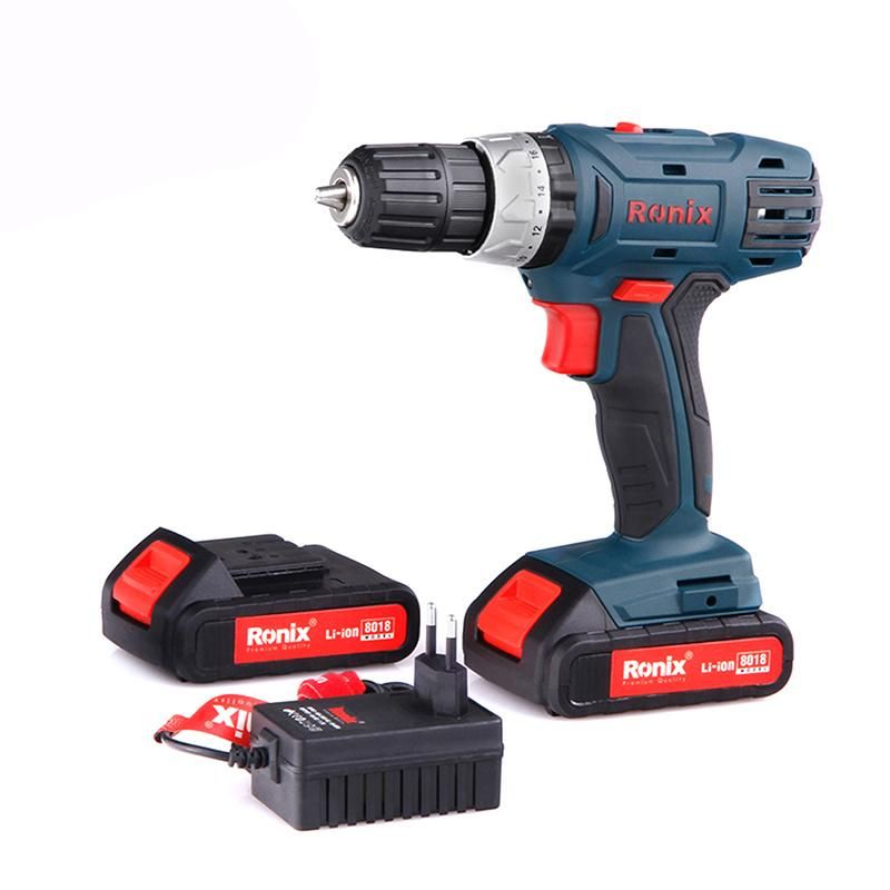 Ronix 8018 Lithium 18V 22V 24V Battery Power Craft Performer Gearbox Shop Source Cordless Screwdriver Drill Driver