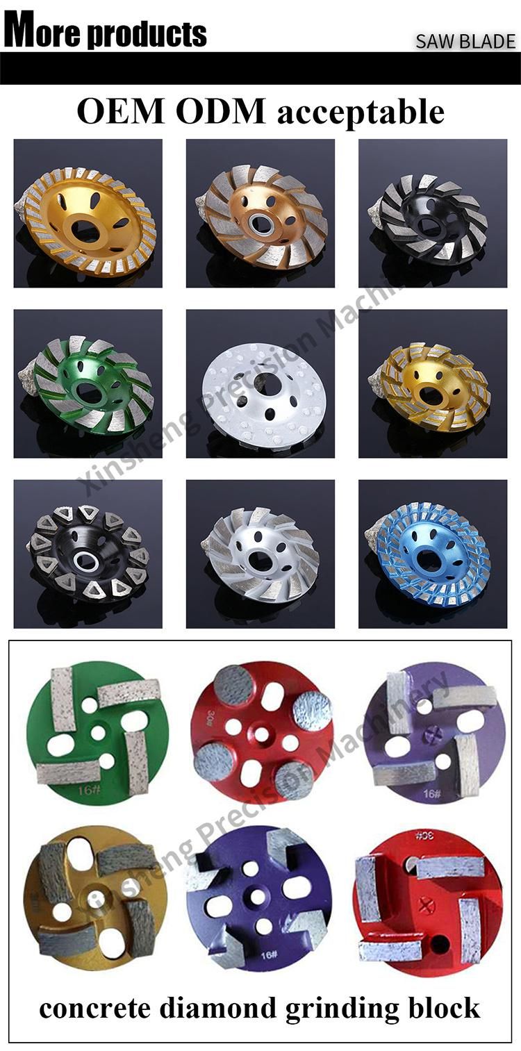5 Inch 7inch Type Segment Metal Bond Diamond Concrete Floor Grinding Cup Wheels