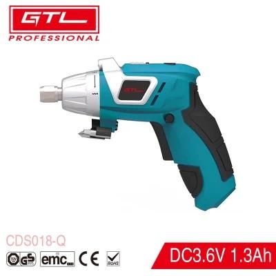 Cordless Electric Screwdriver 3.6V Rechargeable Power Screwdriver with Quick Release Head and LED Light