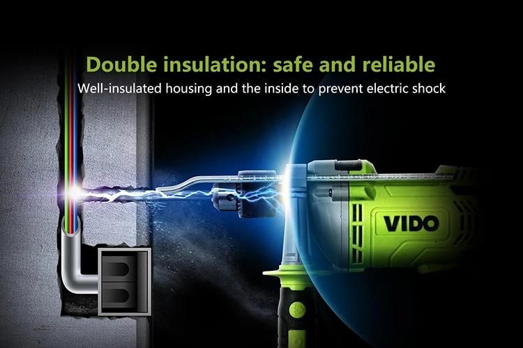 Vido Portable 1050W 13mm Electric Tools Impact Drill