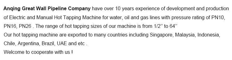 Ht600 Model Electric Drive Hot Tapping Machine