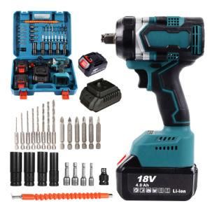 Electric Power Tools Brushless Rechargeable Lithium-Ion Electric Impact Wrench