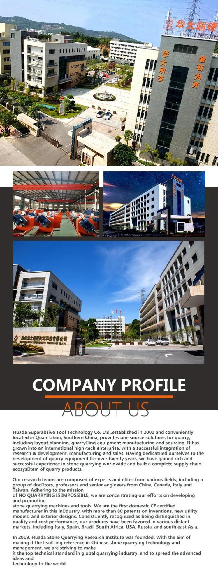 Stone Quarry/Quarrying Mining/Reinforced Electrict/Diamond Blade/Wire Multiwire/Saw Cutter/Double Limestone Marble Granite/Construction Bridge Concrete Steel