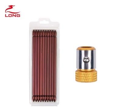 H1/4 Hex Shank Double End Screwdriver Bits in Brown Finish