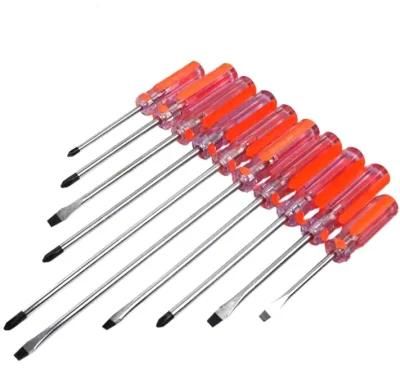Good Quality Transparent Plastic Handle Cross Head Screwdriver