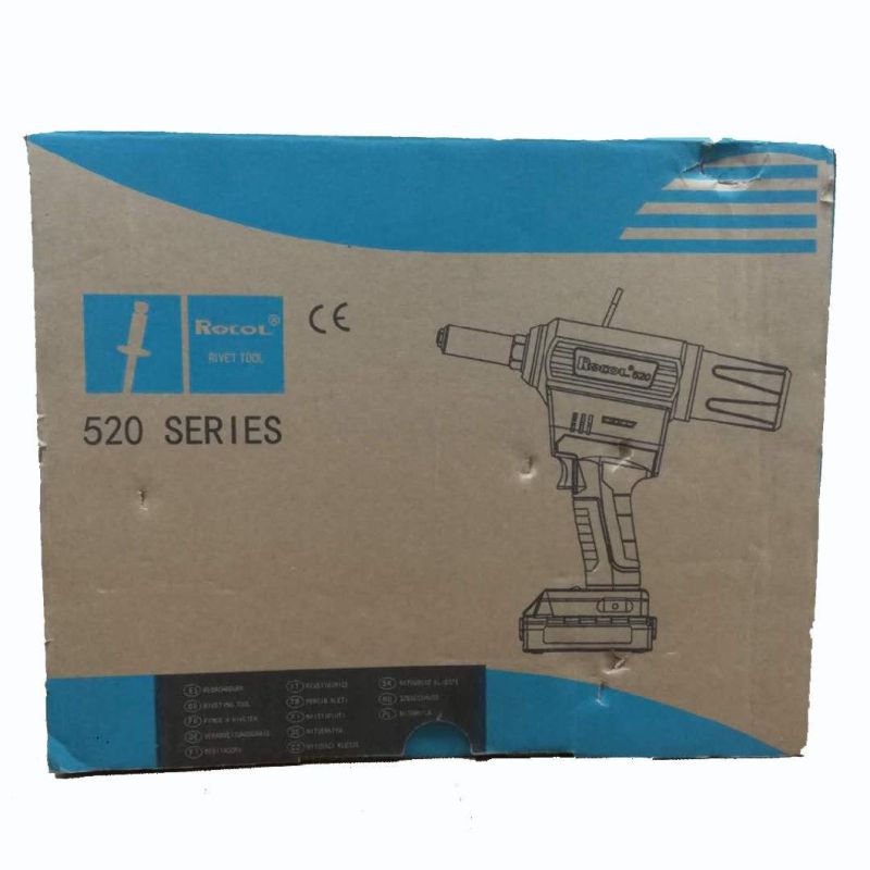 Light Portable Ergonomic Soft Rubber Grip 2.4-6.4 Lithium Cordless Rivet Gun