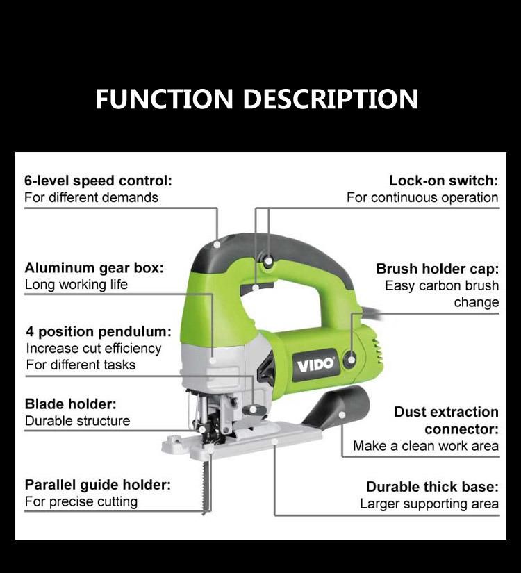 Vido Power Tools 650W Wood Cutting Electeic Jig Saw