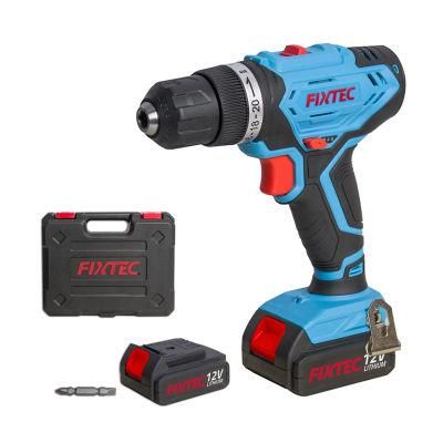 Fixtec 12V Li-ion 2X1500mAh Li-ion Battery 10mm Mini Cordless Drill of Power Tools for Sale